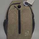 WATERFLY Crossbody Sling Backpack Sling Bag Travel Hiking Chest Bag Daypack, Khaki