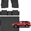 for Mitsubishi Outlander Sport Floor Mats 2025-2011,Car Mats All Weather Floor Mats 1st & 2nd Row & Cargo Liner Anti-Slip Custom Fit for Outlander Sport Accessories,Black