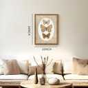 Vintage Wall Art Framed Butterfly Pictures Wall Decor, Antique Bathroom Decor, Moody Cottage Core Painting Canvas Prints, Insect Farmhouse Artwork for Bedroom Living Room 16x24 Inch
