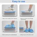 LYSHIYI Shoe Covers Machine Automatic Shoe Cover Dispenser with 200pcs Disposable Plastic Shoe Cover for Home, Office, Supermarket, Factory, Hospital (Silver)