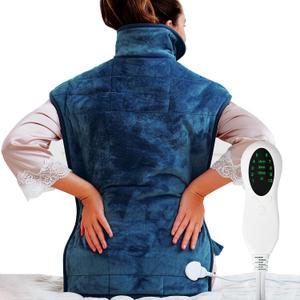 Heating Pad for Neck and Shoulders and Back,Exquisite Gifts for Mom Dad Wife Brother and Sister,Heating Pad for Back Pain Relief, Overheating Protection, Machine Washable, Tibetan Blue