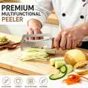 Premium Vegetable Peeler with Wooden Handle and Bottle Opener, 2026 New Multi-functional Vegetable Peeler, Kitchen Gadgets Tool for Fruit Pumpkin Peeling Potato Carrot Veggie Peeler (1PCS)
