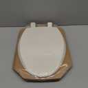 Mayfair Cassel Slow Close Toilet Seat, Easy Clean, Non Slip Premium Wood Seat, Easy Install, Made in USA, Elongated, Biscuit