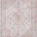 Area Rugs for Living Room, Soft and Non-Slip Machine Washable Folding Rug,Persian Style for Bedrooms, Dining Rooms, Living Rooms, Classrooms, Kitchens, Foyer Corridor (Pink, 6 * 9)