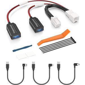 GPS DashCam Power Adapter, (10Pin Type E Connector) Mirror Camera Radar Charger Station GPS Dash Cam Charger Cable for Select Mazda, CX-5, CX-9 and More with Auto-dimming Rearview Mirror