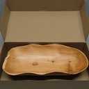 BTEOBFY Handmade Cedar Wooden Fruit Bowl & Basket - Solid Wood Kitchen Counter Organizer for Fruits, Vegetables Display - Rustic Farmhouse Decor with Artisan Carving (15x2.36x2.7 Inch)