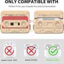 AirPods Pro 2 Case Cover, KOREDA Funny Cassette Tape Design Case for Airpods Pro 2nd Generation/1st Generation (2023/2022/2019), Cute Cartoon Fashion Silicone Protective Case for Women Men (Cinnamon Powder)