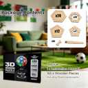 Officially Licensed FIFA World Cup 2026 3D Wooden Soccer Ball Puzzle, 165-Piece DIY Assembly Model Kit, Soccer Collectible Desk Decor for Home Office Bar Shelf, Gift for Soccer Fans - Mascots Mood