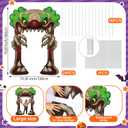 70" H Halloween Evil Clown Archway Cardboard Cutout Stand up Scary Decorations Clown Open Mouth Arch with Claws Life Size Photo Props for Halloween Circus Backdrop Party Supplies