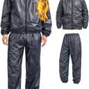 Sauna Sweat Suit Jacket Pants Hoodie Shirt Top Shapewear Trainer Workout Body Shaper Sweatsuit Boxing Workout Exercise MMA Weight Loss EVA Men Women (3XL)
