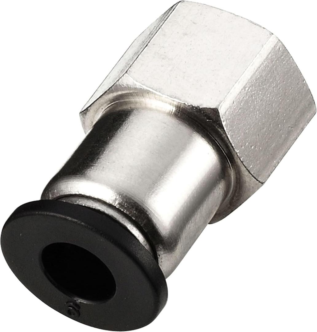 Push to Connect Fittings 1/4 Inch OD 1/4 NPT Female Air Line Connectors Straight Quick Connect 10 Pack