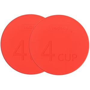 Yodecy Silicone Bowl Lids fit Pyrex Glass Bowls 7201-PC 4 Cup, Yodecy Silicone Bowl Lids fit Anchor Hocking Glass Bowls 7201-PC 4 Cup,Replacement Lids(2 Pack Red)(Container not Included)