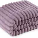 Bedsure GentleSoft Light Purple Throw Blanket for Couch - Cozy Soft Spring Blankets for Women, Cute Small Throws for Girls, Purple Gifts for Women Room Decor, 50x60 Inches