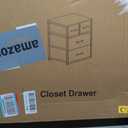 BOLUO Closet Drawers White 4 Drawer Dresser for Closet Organizers and Storage Bedroom Dorm Modern