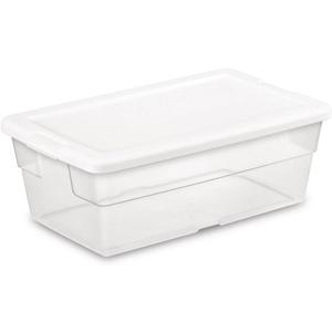 STERILITE 6-Quart Storage Bin Shoe Box - Clear (4)
