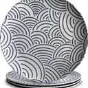 Nook Theory 4 Pack Reusable Bamboo Plates - Non-Toxic Toddler and Kids Plate, Dishwasher Safe, Not Microwavable Dinnerware (Coast 10")