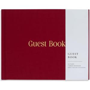 Lamare Wedding Guest Book  Elegant Guest Book for Party, Baby Shower Guest Book & Polaroid Guest Book for Wedding (Burgundy)