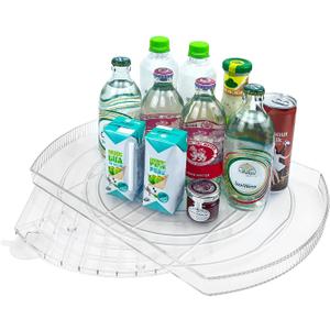 Incostar 360 Rotating Lazy Susan Turntable - Multifunctional Rectangular Organizer 16.5" x 11.1" for Refrigerator, Cabinet, Pantry, and Kitchen Countertop (1 Pack)