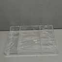 Acrylic Drawer Organizer Clear Desk Drawer Organizer Trays with Adjustable Compartments Desk Accessories for Office Stationery Makeup Silverware Bathroom(Adjustable)