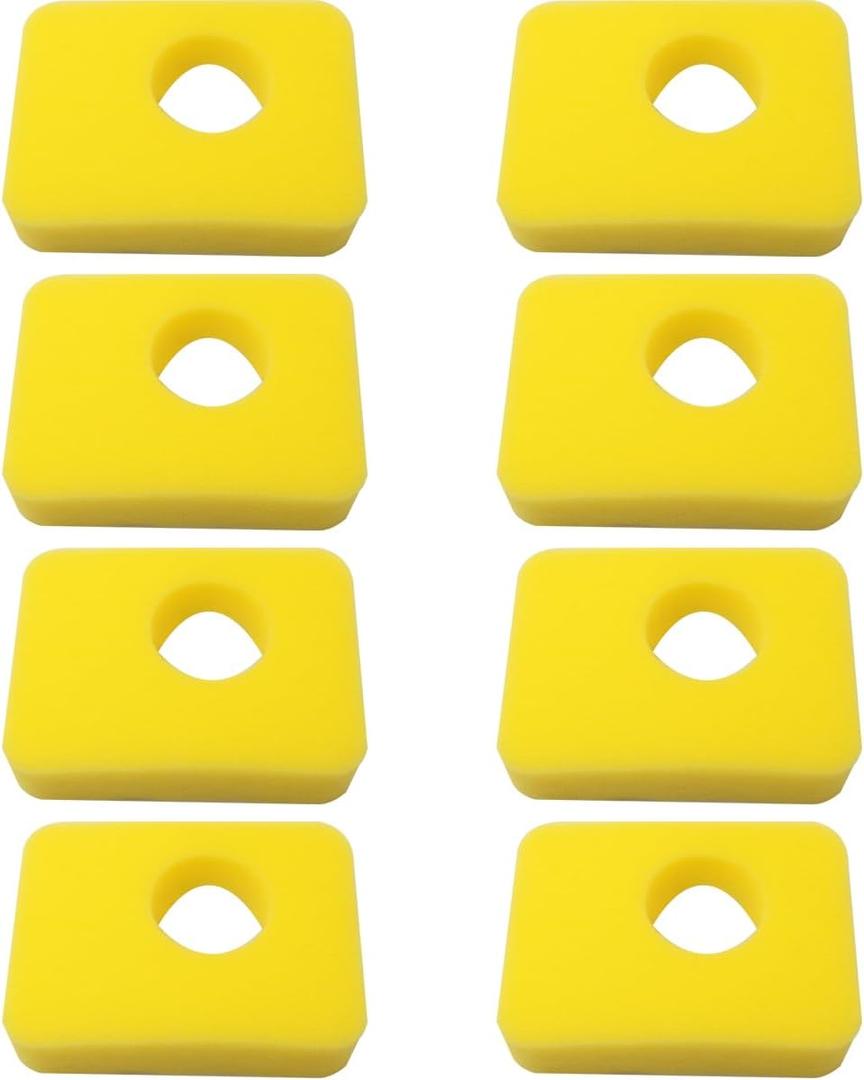 8PCS 799579 Air Filter Foam Filter Yellow 10x8.2cm Filter Cotton Compatible with many lawn mower models For Engine Mower Accessories