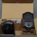 Schlage BE499WB CAM 716 Encode Plus WiFi Deadbolt Smart Lock, Keyless Entry Touchscreen Door Lock with Camelot Trim, Aged Bronze