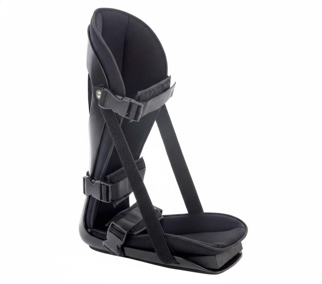 United Ortho Plantar Fasciitis Adjustable Leg Support Brace Fits Right or Left Foot for Soreness Relief, Foot Pain and Stretching, Large, Black