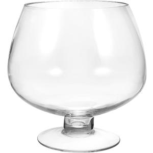 GANAZONO Clear Bubble Bowl Glass Fish Bowl Terrarium Globe Flower Vase Hydroponic Vase Goblet Beer Glass Centerpiece for Home Office Wedding Party Tabletop Decor 6.68inches