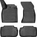 Audi Q5 & SQ5 2018-2025 (No Hybrid Models) Floor Mats 3D Custom Fit Rubber Car Mats Laser Measured Floor Liners All Weather Heavy Duty Waterproof Odorless Non-Slip TPE (Front & Rear, Black)