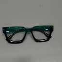 livho Oversized 99% Blue Light Glasses for Woman - Rectangle Fashion Glasses for Computer, Chic Preppy Frame - Anti Eyestrain (Dark Green Gradient)