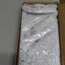 AerWo 10FT Silver Table Runner, Boho Metallic Foil Glitter Sheer Sequin Table Runners 120 Inches Long, Wedding Centerpiece Tables Decorations for Party Supplies Home Birthday Wedding Decor