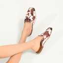Suede Mules for Women Square Toe Slip On Loafers Flats Low Heel Backless Slide Shoes for Casual Fashion Party Work, 7