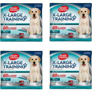 Simple Solution Extra Large Pee Pads For Dogs, XL Puppy Potty Training Pee Pad, 6 Layers Thick, Instashield Absorbent, Attracts Dogs, Leak Proof, Odor Neutralizing, Disposable, XLARGE 28"x30", 200ct