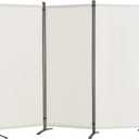 VEVOR Room Divider, 3 Panel Room Dividers and Folding Privacy Screens, Fabric Partition Room Dividers for Office, Bedroom, Dining Room, Study, Freestanding, White