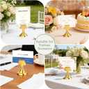 Urban Deco 16 Pieces Table Card Holder Place Card Holders 1.7 inches Gold Steel Card Holders for Photos, Food Signs, Memo Notes, Weddings, Restaurants, Birthdays. (Gold)