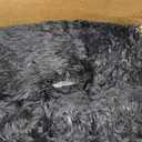 Dogs Bed for Small Dogs, Anti-Anxiety Washable Round Bed (Black, 24.0" L x 24.0" W x 8.0" Th)