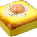 funnysquee Egg Toast Squishies Super Soft Slow Rising Toy Cute Scented Simulation Food Square Cake Squishys Stress Relief Squeeze Toys for Kid Halloween Christmas Birthday Gift (Egg Toast)