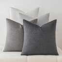 Waterproof Throw Pillow Covers Set of 4,18x18 Inch Outdoor Stain Resistant Pet Friendly Pillowcases Cushion Covers for Patio Sofa and Living Room,Urban Cozy