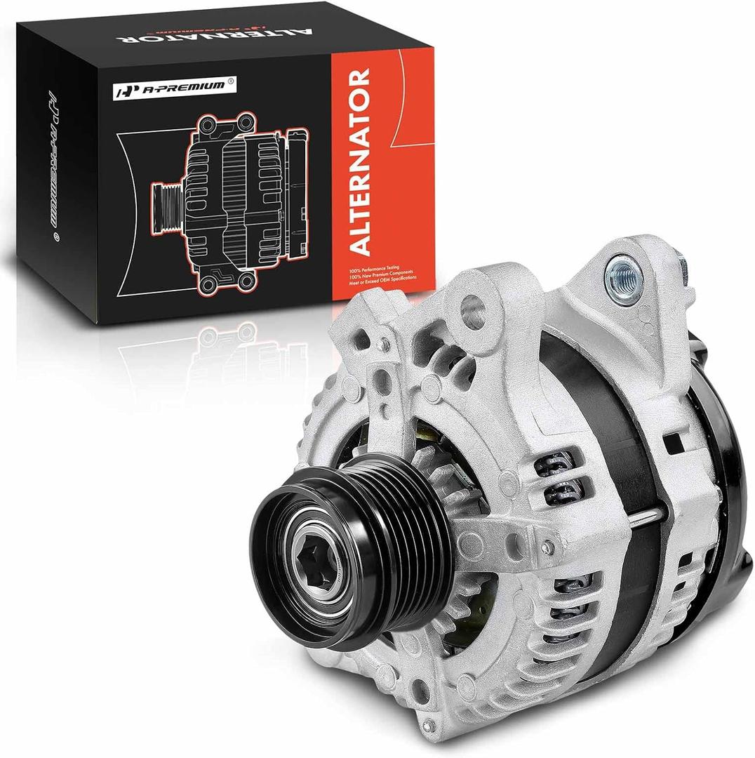 A-Premium Alternator Compatible with Toyota Corolla 2009-2011, Matrix 2009-2010 & Pontiac Vibe 2009-2010 & Scion xD 2008-2014, L4 1.8L, 12V 100A 6-Groove Pulley CW, Replace# 104210-5490, 27060-0T040