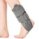 Air Cast Stirrup Ankle Brace for Sprained Ankle,Inflatable Ankle Splint Stabilizer Brace for Men and Women,Adjustable Foot Splint for Sleeping,Gray,One size fits all