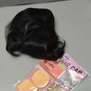 Black Wig with Bangs Short Wavy Wigs for Women Curly Bob Style Wear and Go Natural Synthetic Wigs for Halloween Costumes Cosplay Daily Party Use 16IN