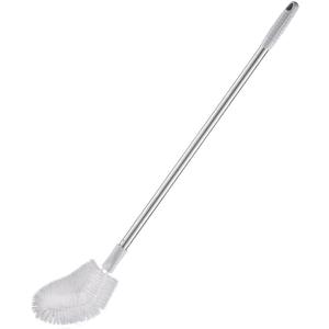 Stainless Steel Water Bucket Bottle Brush, Long Handle Scrubbing Brush, Bendable Brush Head Suitable for Cleaning 1 to 5 Gallon Buckets, 28 in (Gray)