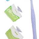 4 PCS Travel Toothbrush Head Covers Caps, Tooth Brush Protector Cap Brush Pod Case Portable Plastic Clip Wall Mounted Hanging Rack Organizer for Bathroom Travel
