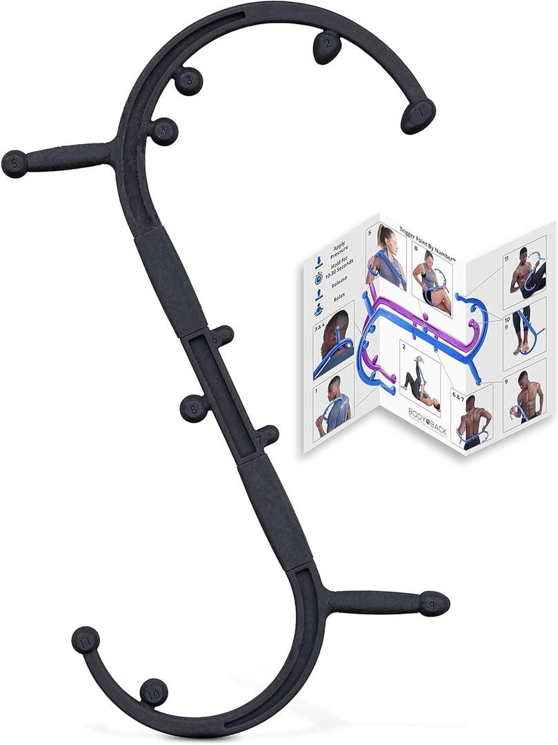 Body Back Buddy Elite Back Massager & Neck Massager for Pain Relief, Black