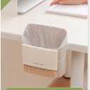 Small Broom and Dustpan Set, Portable Hand Whisk Broom Brush, Mini Hanging Trash Can,Soft Bristle Household Brooms with Dust Pan Combo Set for Cleaning Desktops,Draewr,Sofa,Keyboard - 1 Set (Gray)