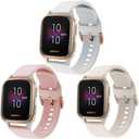 Bands Compatible with Garmin Venu SQ/Venu Sq 2 /Venu Smart Watch, Soft Silicone Fadeless Pattern Printed Floral Replacement Band for Garmin Venu sq Music