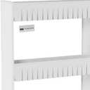 4-Tier Storage Organizer Rack - Plastic Rolling Cart for Office, Dorm, Bedroom, Bathroom, and Laundry Room Organizing by Lavish Home (White)