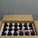 KEYWING 18 Pack 8oz Amber Glass Boston Round Bottles with Airtight Poly Cone Caps, Perfect Dispensing Bottles for Homemade Vanilla Extract, Syrups, Essential Oils, Holiday & Christmas Gift