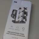 KDD RGB Multi-Controller Holder with 9 Light Modes - Rotatable Universal Headphone Hanger - Controller Stand with 6 Detachable Hooks for Desktop Gamer Accessories