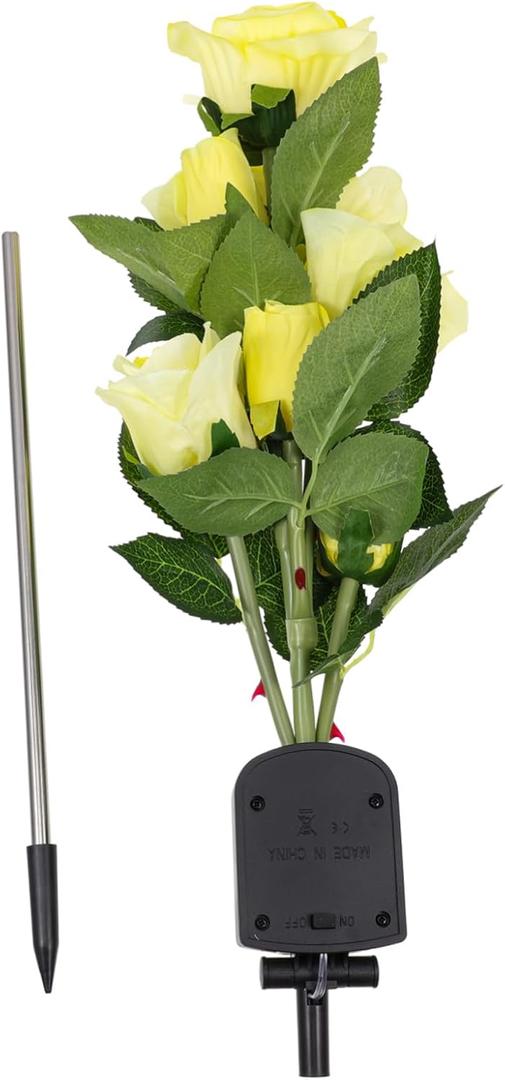 VOSAREA 1set Decorative Solar Energy Led Outdoor Garden Lamp for Lawn Decoration Unique Solar-Powered Floral Design for Patio Adornment