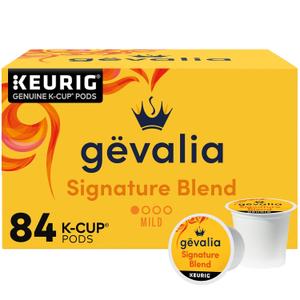Gevalia Signature Blend Mild Light Roast K-Cup Coffee Pods, 84 ct Box (EXP 02/23/26)